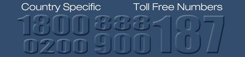 International Numbers – TOLL FREE